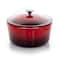 MegaChef 7qt. Red Oval Enameled Cast Iron Casserole
